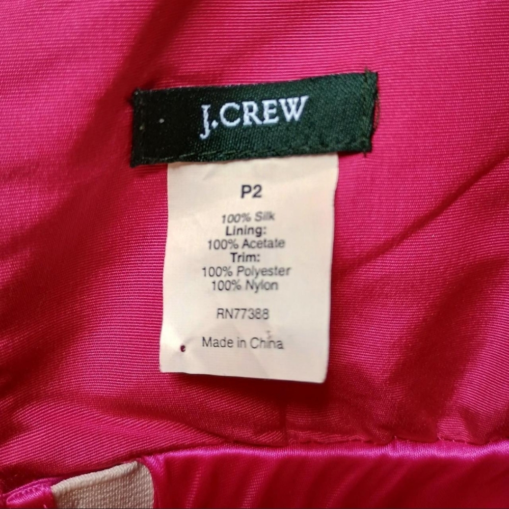 J. Crew 100% silk 90s Style Sleeveless Red Dress Size 2 Petite - Picture 4 of 5